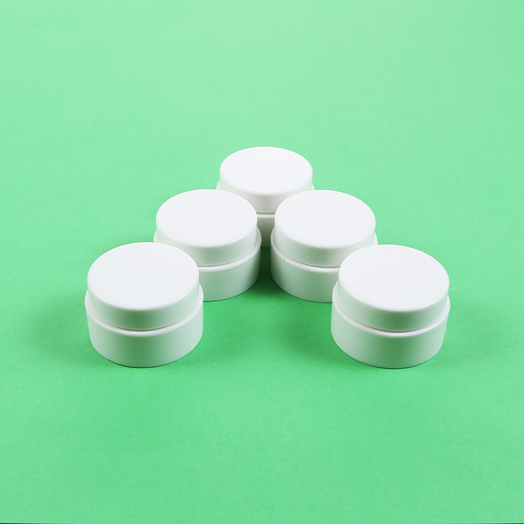 recycled white PLA Plastic Face Cream Storage Jars with screw cap