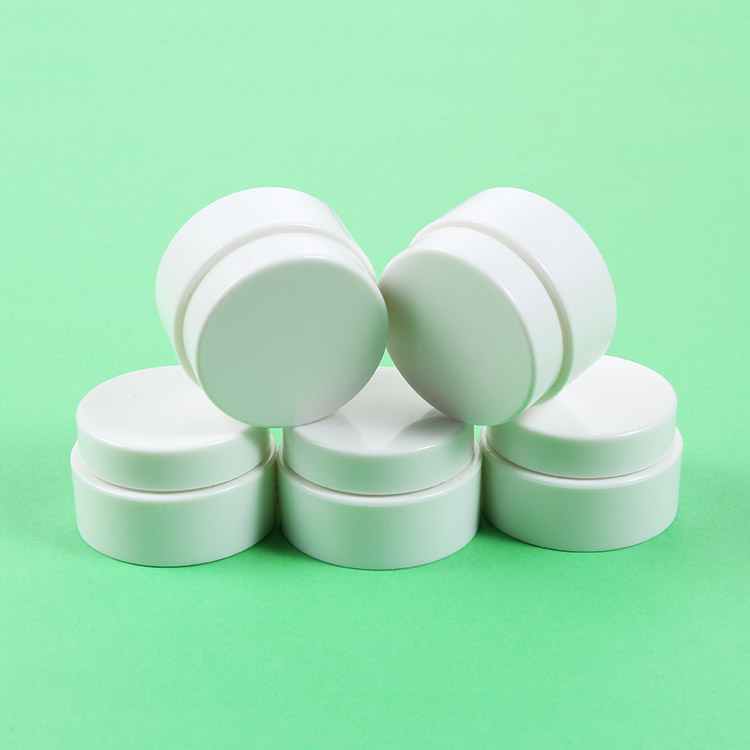 recycled white PLA Plastic Face Cream Storage Jars with screw cap