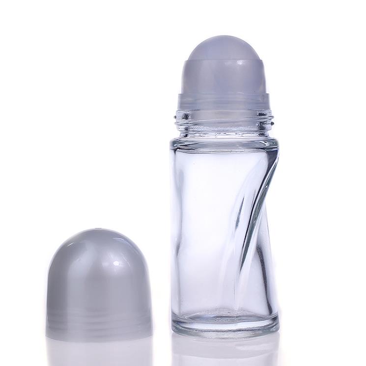 refillable deodorant glass roll on bottle 50 ml wholesale