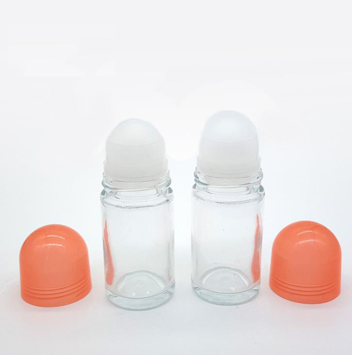 refillable deodorant glass roll on bottle 50 ml wholesale