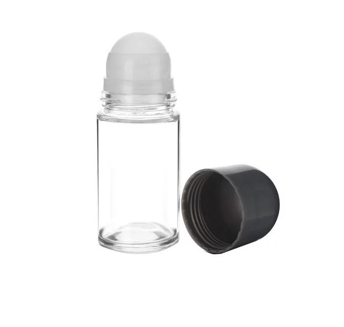 refillable deodorant glass roll on bottle 50 ml wholesale