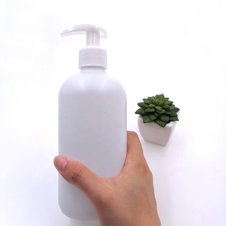 refillable matte white liquid soap package 500ml 16oz 250ml 8oz 350ml 12oz empty boston round glass bottle with pump bath wash