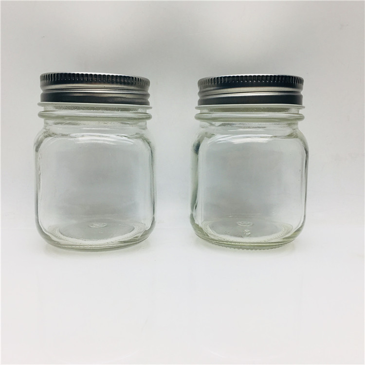 reusable 150ml square glass mason jar herb smell proof jar