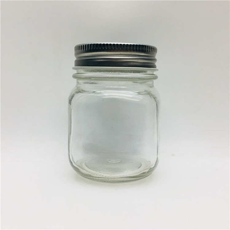 reusable 150ml square glass mason jar herb smell proof jar