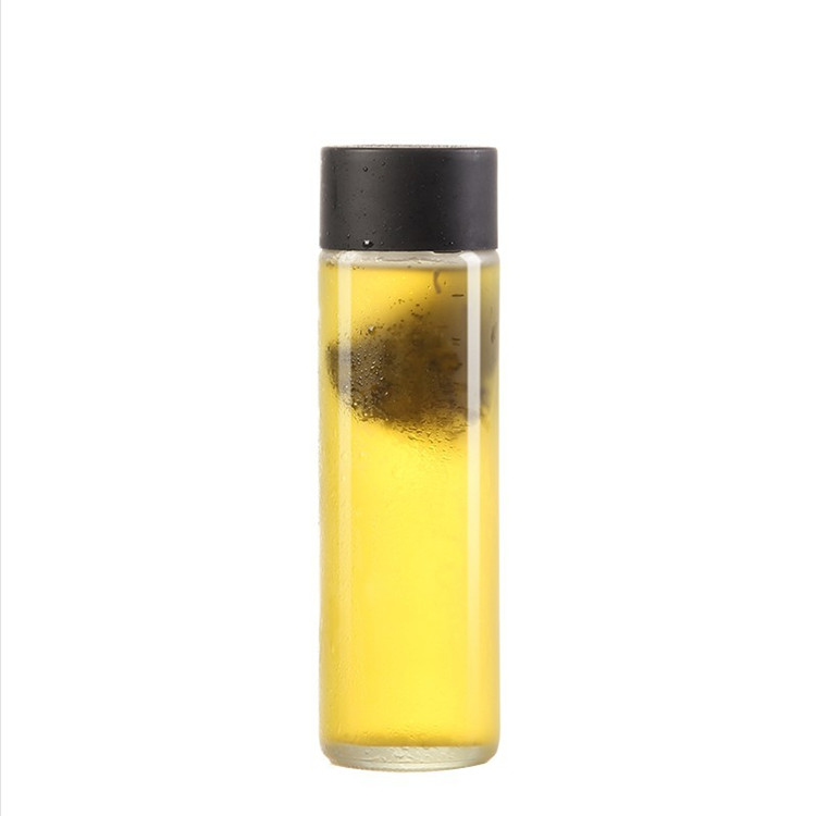 reusable 250ml-800ml empty glass drinking bottle water bottle with cap