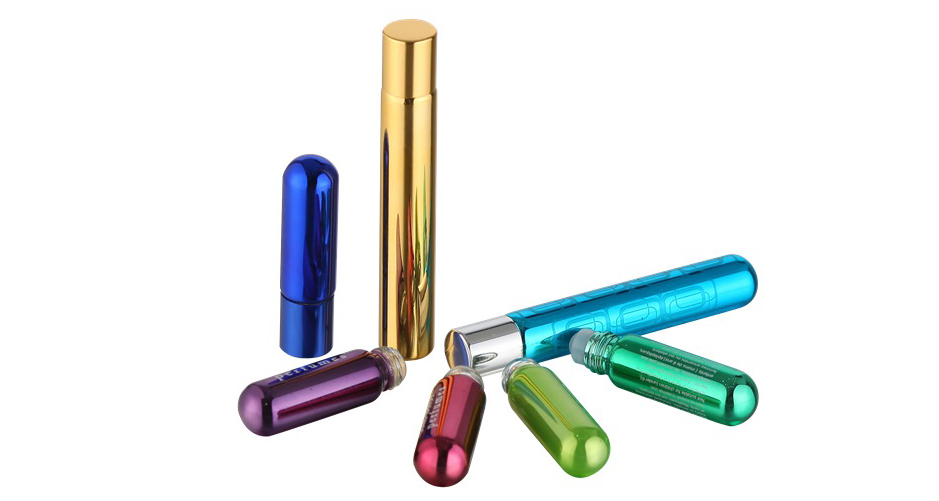 roller bottle frosted cosmetic use gold roller ball bottle