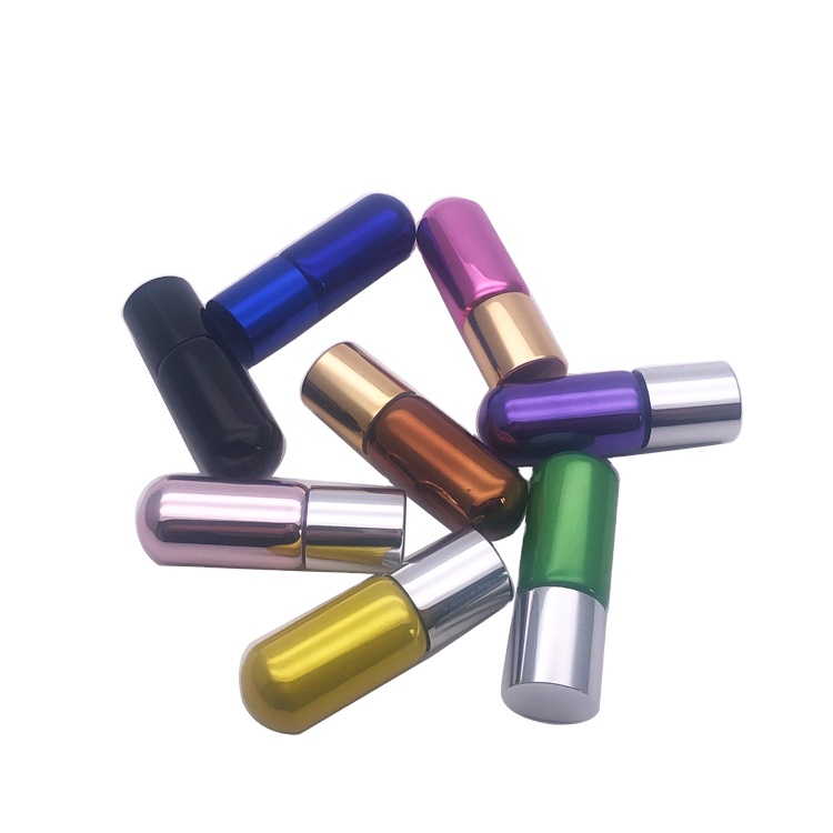 roller bottle frosted cosmetic use gold roller ball bottle