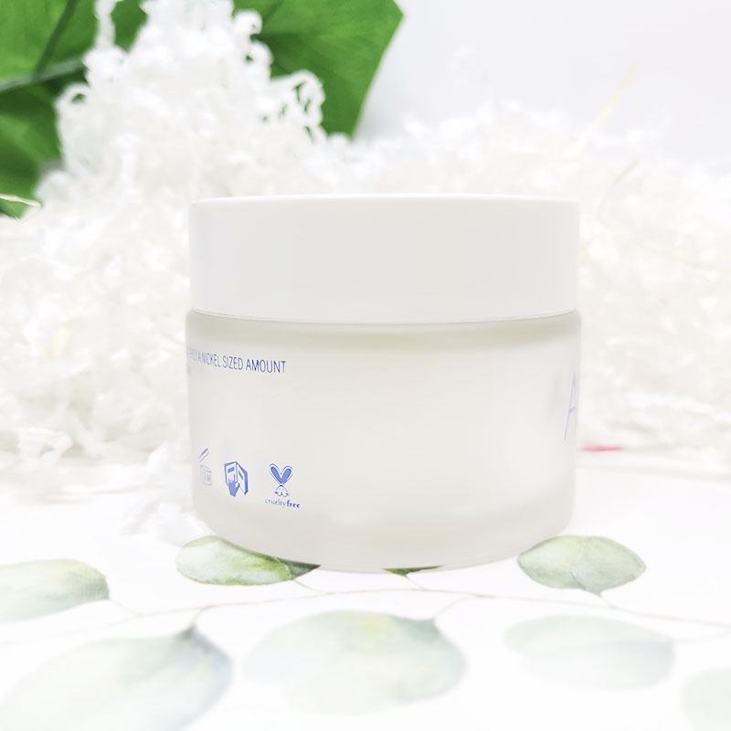 round 100ml aluminium lid clear matte glass pomade jar