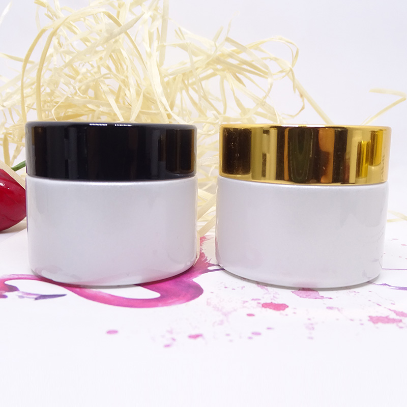 round 2 oz ounce 60g cosmetic face cream cleaning mask container 60ml matte frosted amber glass jar