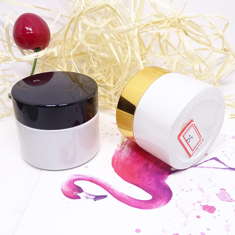 round 2 oz ounce 60g cosmetic face cream cleaning mask container 60ml matte frosted amber glass jar