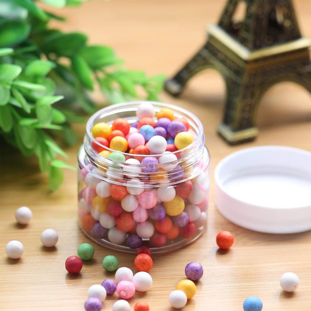 round clear leak proof plastic Container Jars slime storage egg packaging with metal plastic cap