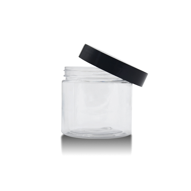 round clear plastic jar and lidsempty 30g 50 ml 30ml 50ml 60ml clear black glass private label cheap cosmetic cream jars