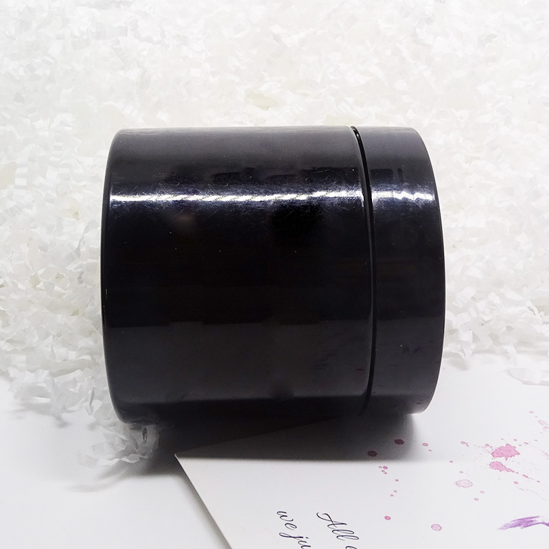 round empty skin care body cream 200ml 200gm black plastic pet jar