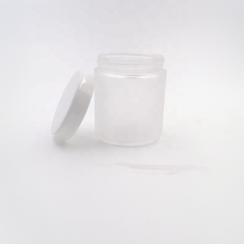 round face mist matte skin cream bottle 60ml frost glass jar weeds herbs black white smooth plastic screw silver aluminum lid