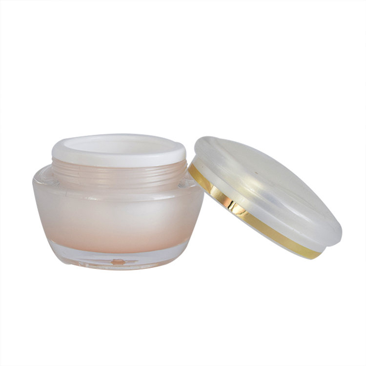 round gradient orange 15g 30g 50g acrylic body cream jar face mask jar for skin care container