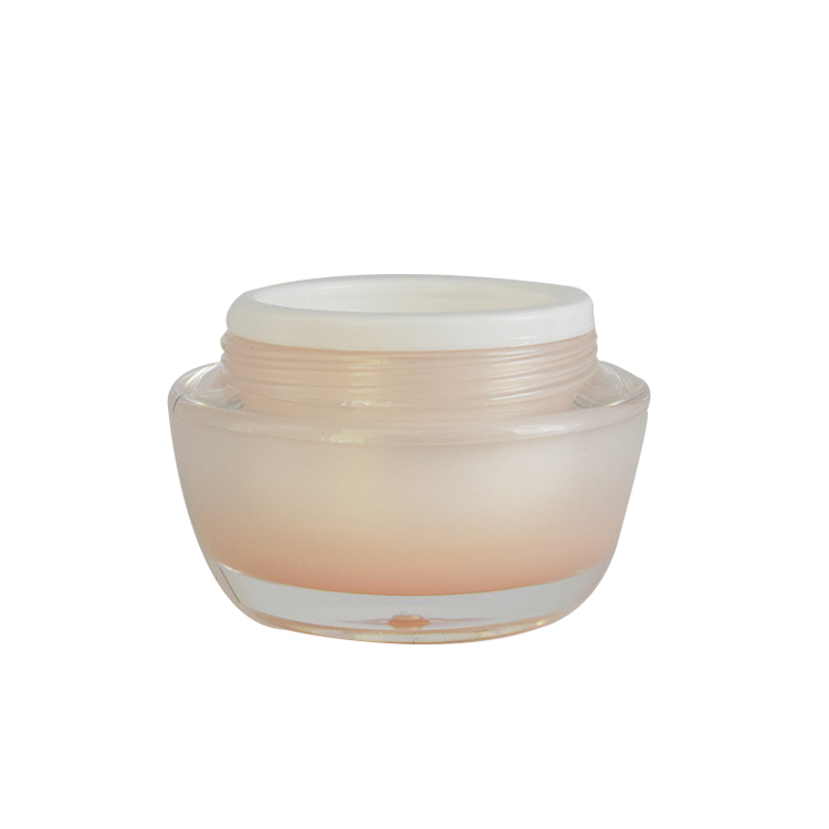 round gradient orange 15g 30g 50g acrylic body cream jar face mask jar for skin care container