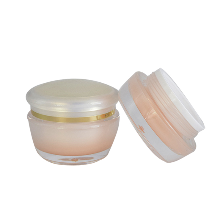 round gradient orange 15g 30g 50g acrylic body cream jar face mask jar for skin care container