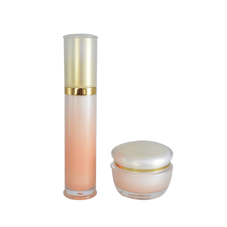 round gradient orange 15g 30g 50g acrylic body cream jar face mask jar for skin care container