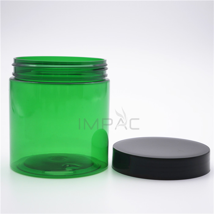 round green pet clear plastic 8 oz cosmetic jars for body butter cream