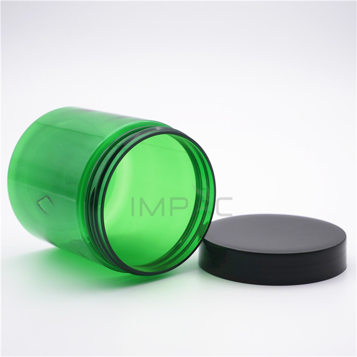 round green pet clear plastic 8 oz cosmetic jars for body butter cream