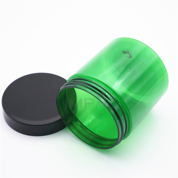 round green pet clear plastic 8 oz cosmetic jars for body butter cream