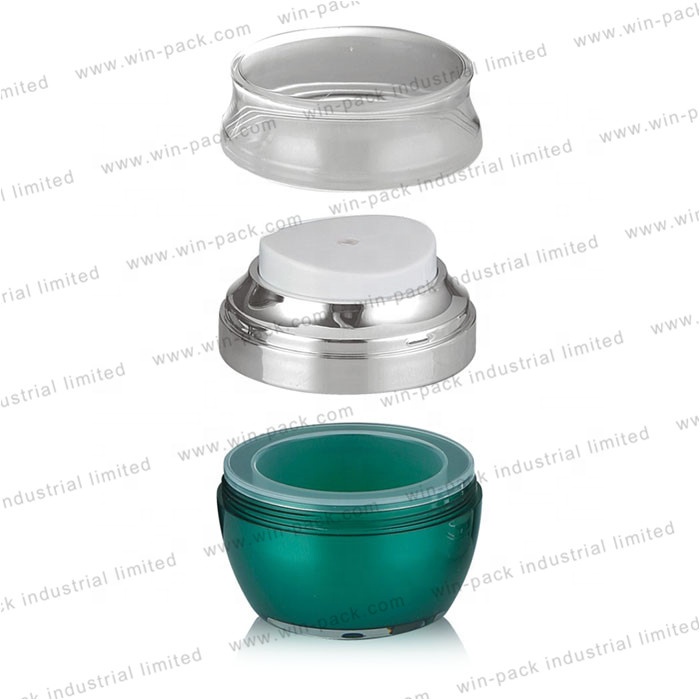round shape color customized 15g 30g 50g airless jar cosmetic cream jar