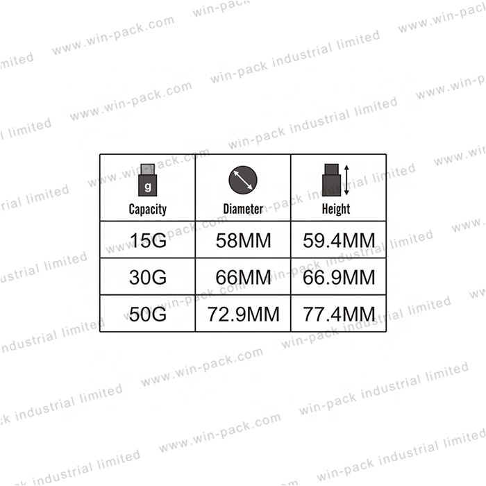 round shape color customized 15g 30g 50g airless jar cosmetic cream jar