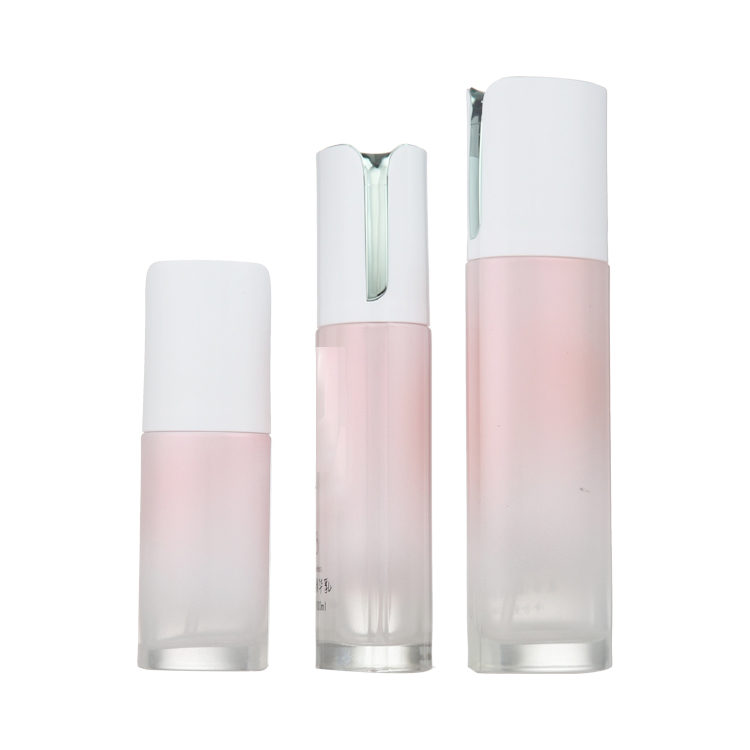 round shape empty glass empty airless cream cosmetic jars and bottles