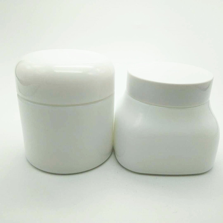 round shape white ceramic cosmetic glass jar with lid 15g 20g 30g