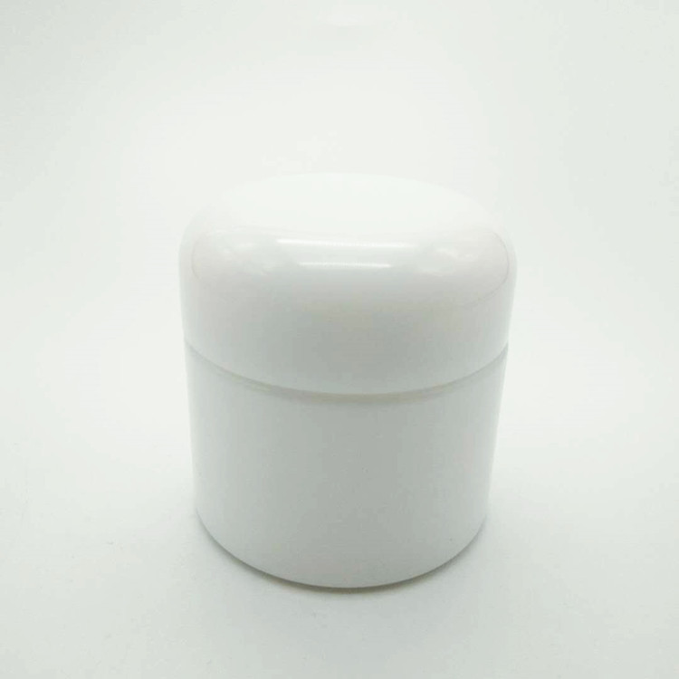 round shape white ceramic cosmetic glass jar with lid 15g 20g 30g