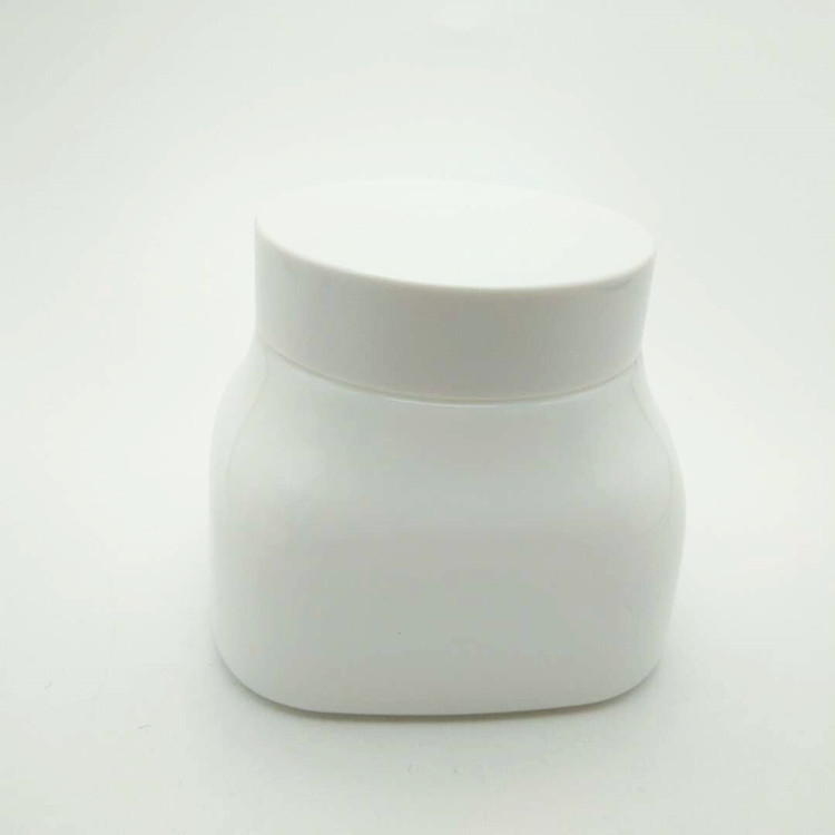 round shape white ceramic cosmetic glass jar with lid 15g 20g 30g