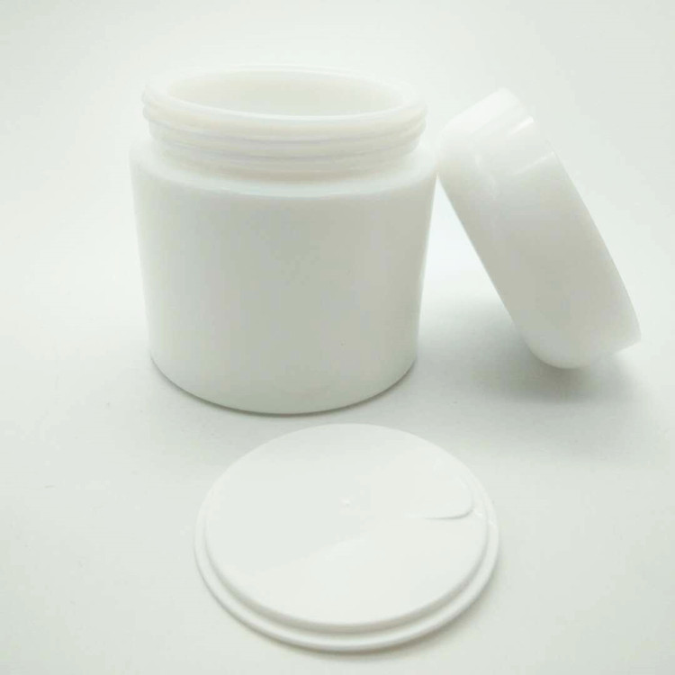 round shape white ceramic cosmetic glass jar with lid 15g 20g 30g