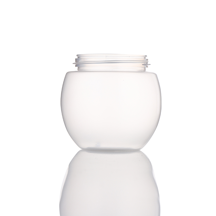 round shaped 250ml plastic pet jar with UV plating plastic cap