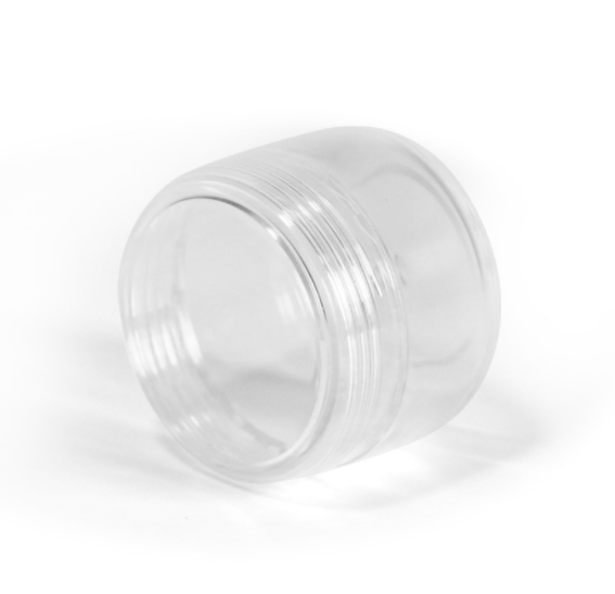 round square cosmetic 5g ps plastic jar with clear ps lid for eye shadow