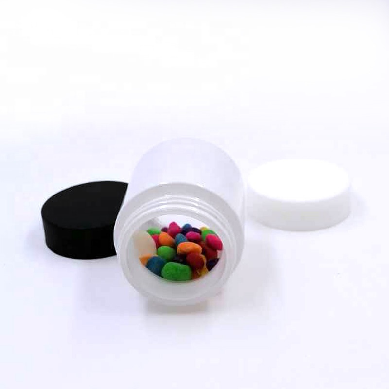 safety child resistant package 1oz 2oz 3oz 4oz 5oz 6oz 8oz 16oz 3.5g weed glass CR jar with clear bottom for CBD flower herbs