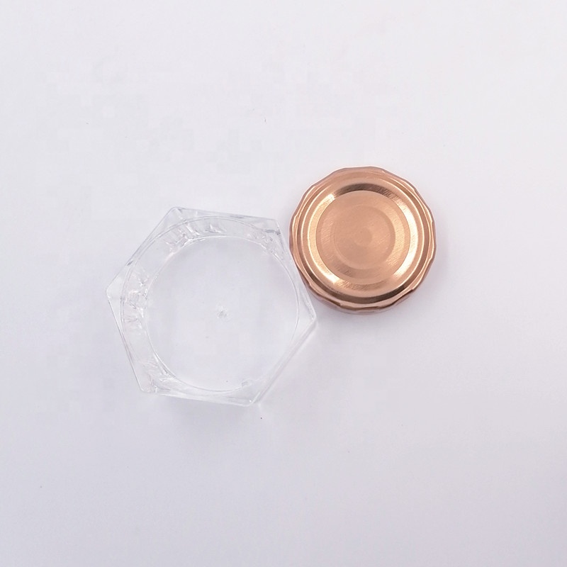 salad candy honey bee jar spice food container clear storage caviar glass bottle hexagon 60ml jam sauce twist off lid vitamin