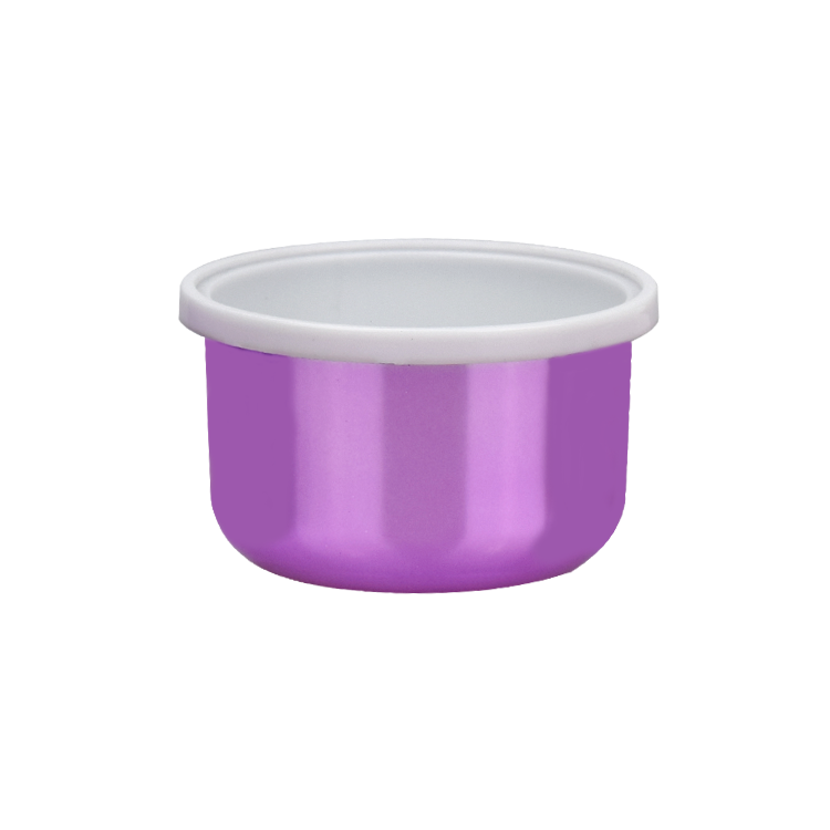 screen silk printing logo printing 50g cosmetic packaging luxury purple cream jar gradient color glass moisturizer jar