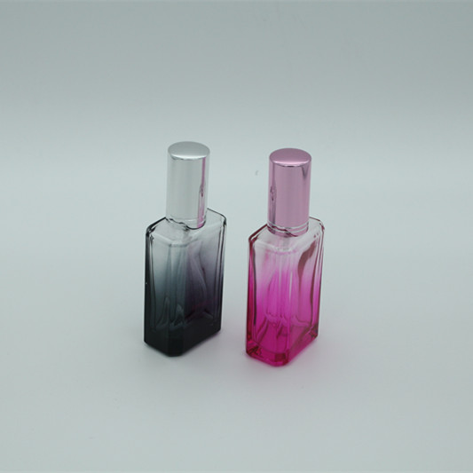 screw neck 50ml perfume glass bottle with 18/415 aluminium sprayer and cap