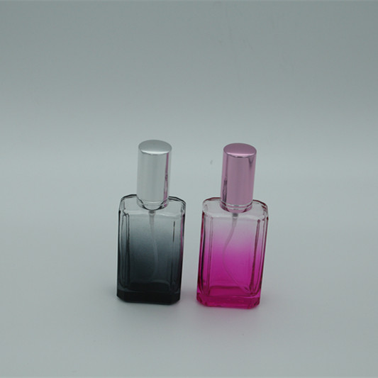 screw neck 50ml perfume glass bottle with 18/415 aluminium sprayer and cap