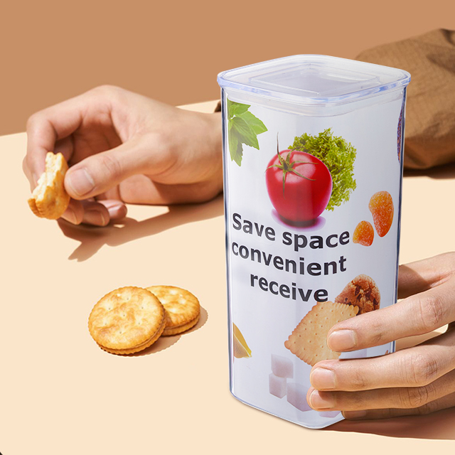 seal protection Clear plastic juice cookie Candy Fruit preserving jar container for cereal 1000ml