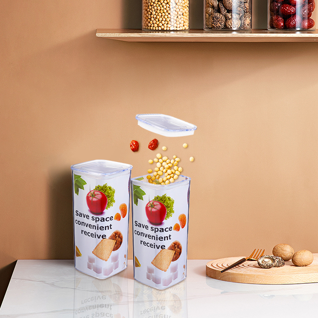 seal protection Clear plastic juice cookie Candy Fruit preserving jar container for cereal 1000ml