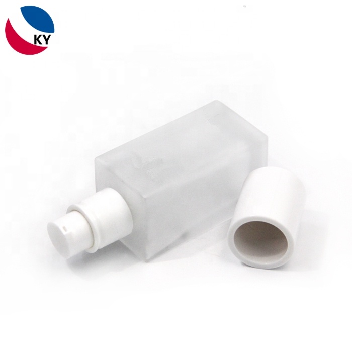 serum Foundation liquid 30ml frosted square Glass Bottle skincare cosmetic packing