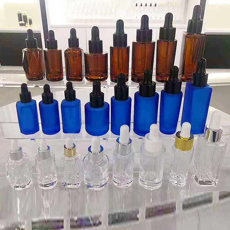 serum bottle 5ml 10ml 20ml 50ml essential oil bottle clear/amber 30ml glass dropper bottle for aroma perfume skincare packaging