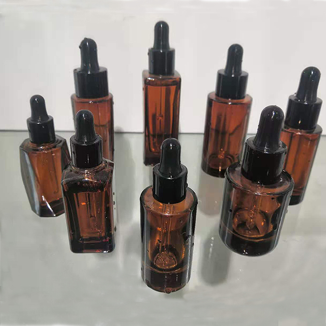 serum bottle 5ml 10ml 20ml 50ml essential oil bottle clear/amber 30ml glass dropper bottle for aroma perfume skincare packaging