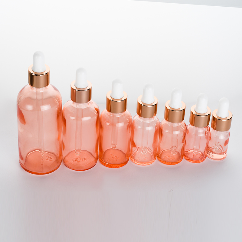 serum essential oil customize Color 5ml 10ml 15ml 20ml 30ml 50ml 100ml Rose Gold Glass Dropper bottle