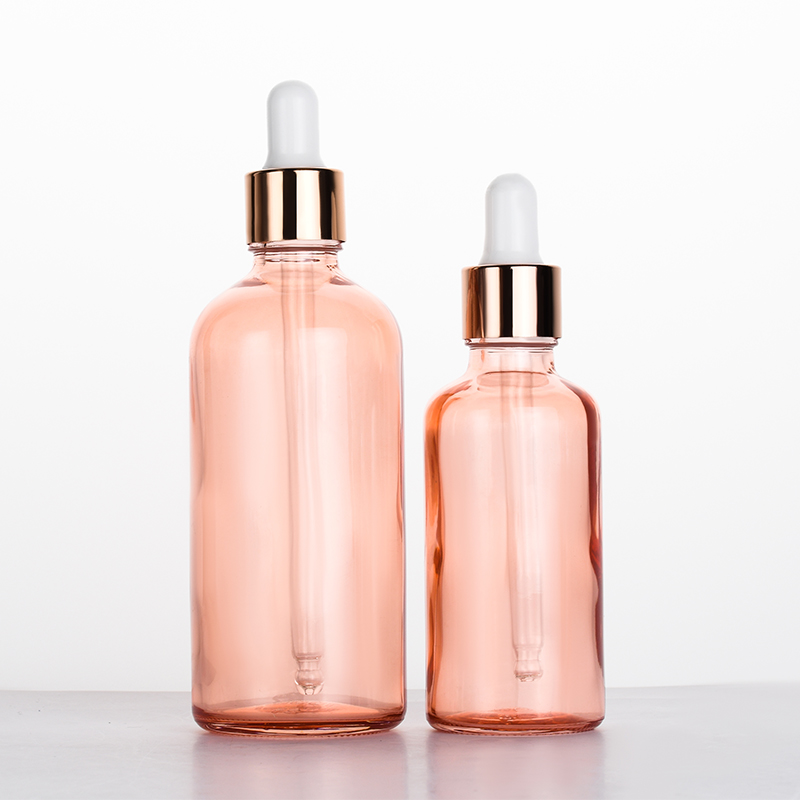 serum essential oil customize Color 5ml 10ml 15ml 20ml 30ml 50ml 100ml Rose Gold Glass Dropper bottle