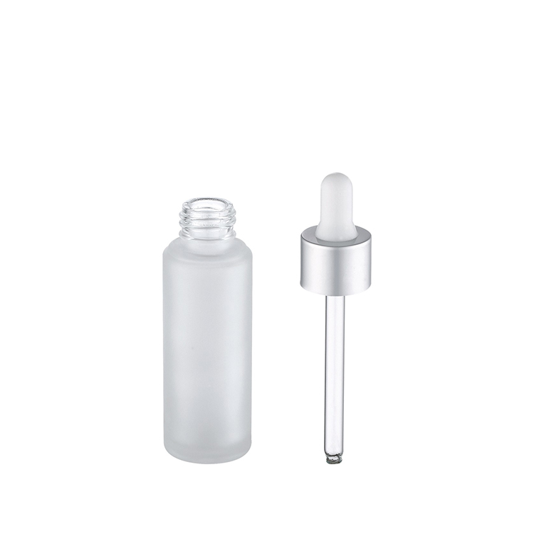 serum use skin care white frosted dropper glass bottle 20ml 30ml 50ml clear glass dropper bottles