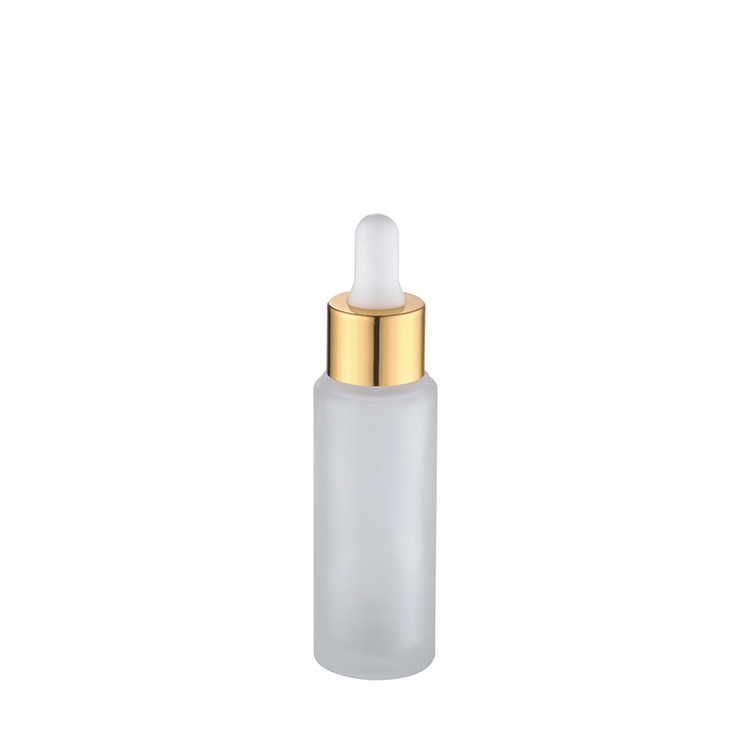 serum use skin care white frosted dropper glass bottle 20ml 30ml 50ml clear glass dropper bottles