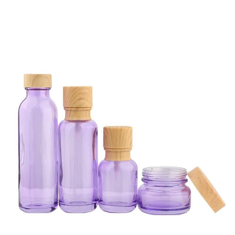 set cosmetic packaging skin care luxury lotion bottle glass