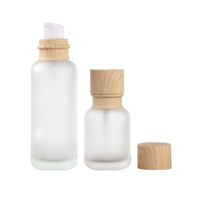 set cosmetic packaging skin care luxury lotion bottle glass